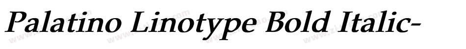 Palatino Linotype Bold Italic字体转换